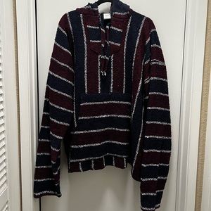 Mexican Men’s Classic Poncho Hoodie Pullover